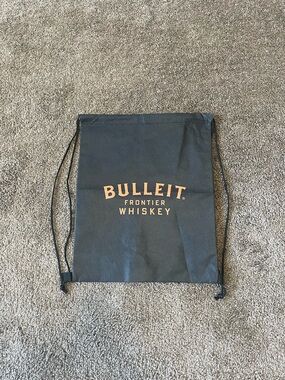 Bulleit Frontier Whiskey Black Drawstring Belt Bag